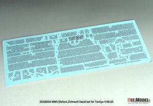 画像3: DEF.MODEL[DD48004]1/48 WWII ドイツ Sd.Kfz.184エレファント重駆逐戦車用 ツィンメリット・コーティング デカールセット(タミヤ用) (3)