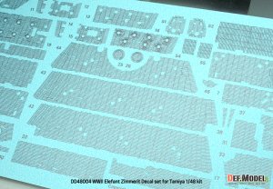 画像4: DEF.MODEL[DD48004]1/48 WWII ドイツ Sd.Kfz.184エレファント重駆逐戦車用 ツィンメリット・コーティング デカールセット(タミヤ用) (4)