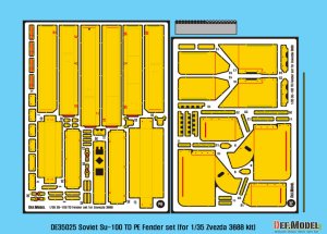 画像2: DEF.MODEL[DE35025]1/35 WWII ロシア/ソ連 SU-85/100 エッチングフェンダーセット(ズベズダ用) (2)