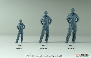 画像4: DEF.MODEL[DF32001]1/32 現用 アメリカ フライトスーツ着用の女性パイロット (4)