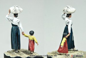 画像2: DEF.MODEL[DF35008]1/35 朝鮮戦争1950 難民セット(1) (2)