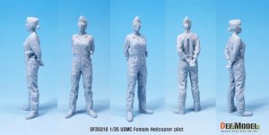 画像4: DEF.MODEL[DF35019]1/35 現用 米海兵隊 USMC ヘリコプターパイロット 女性モデル(立像) (4)