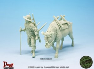 画像4: DEF.MODEL[DF35024]1/35 朝鮮戦争 難民(3) 避難する老人と雄牛 朝鮮戦争1950 (4)