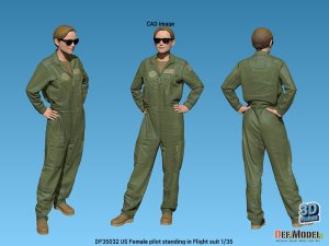 画像5: DEF.MODEL[DF35032]1/35 現用 アメリカ フライトスーツ着用の女性パイロット (5)