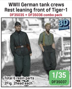 画像1: DEF.MODEL[DF35037]1/35 WWII ドイツ 休息中のタイガーI戦車兵セット(2体入) (1)