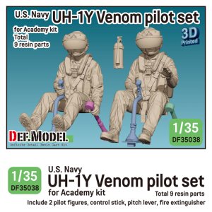 画像1: DEF.MODEL[DF35038]1/35 現用 アメリカ海兵隊 UH-1Yヴェノム パイロットセット(2体入 アカデミー用) (1)