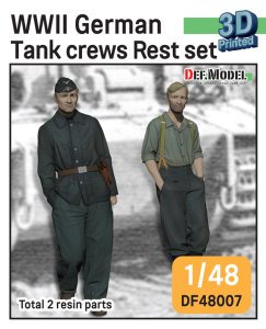 画像1: DEF.MODEL[DF48007]1/48 WWII ドイツ 休息中のタイガーI戦車兵セット(2体入) (1)