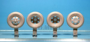 画像2: DEF.MODEL[DK35005]1/35 現用 韓国陸軍 K511 6X6 2-1/2トントラック 自重変形タイヤセット(アカデミー/AFVクラブ用) (2)