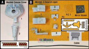 画像3: DEF.MODEL[DK35006]1/35 現用 韓国陸軍M47パットン用防盾キャンバス&サーチライトセット(イタレリ用) (3)