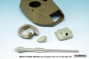 画像2: DEF.MODEL[DM35073]1/35 現用米 M68 105mm砲金属砲身(M60A1用)防盾カバー付き(AFVクラブ用) (2)