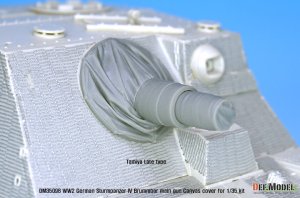 画像4: DEF.MODEL[DM35098]1/35 WWII ドイツ陸軍IV号突撃戦車ブルムベア中期/後期 主砲用キャンバスカバーセット (タミヤ/ドラゴン/アカデミー用) (4)