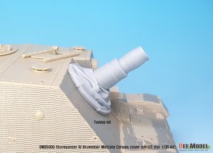 画像5: DEF.MODEL[DM35099]1/35 WWII ドイツ陸軍 IV号突撃戦車ブルムベア中期/後期型主砲用キャンバスカバーセット(1)仰角仕様(各社1/35 ブルムベア対応) (5)