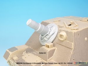 画像6: DEF.MODEL[DM35099]1/35 WWII ドイツ陸軍 IV号突撃戦車ブルムベア中期/後期型主砲用キャンバスカバーセット(1)仰角仕様(各社1/35 ブルムベア対応) (6)