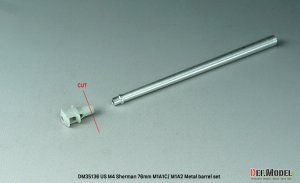 画像7: DEF.MODEL[DM35136]1/35 WWII アメリカ M4シャーマン76(W) 76mm M1A1C/M1A2砲 金属砲身(各社用) (7)