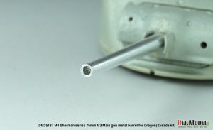 画像5: DEF.MODEL[DM35137]1/35 WWII アメリカ M4シャーマン 75mm M3砲 金属砲身(ドラゴン/ズベズダ用) (5)