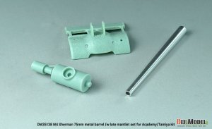 画像2: DEF.MODEL[DM35138]1/35 WWII アメリカ M4シャーマン 75mm M3砲 金属砲身/後期型防盾セット(タミヤ/アカデミー用) (2)