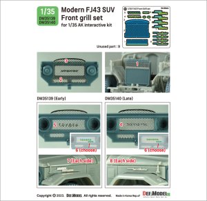 画像12: DEF.MODEL[DM35139]1/35 現用 FJ43小型四輪駆動車用 フロントグリルセット＃1 初期型(AKインタラクティブ用) (12)