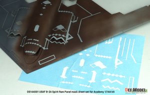 画像2: DEF.MODEL[DS144001]1/144 現用 アメリカ空軍 B-2Aスピリット爆撃機用 RAMパネルマスクシートセット(アカデミー用) (2)