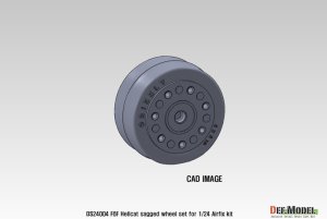 画像6: DEF.MODEL[DS24004]1/24 WWII 米 アメリカ海軍戦闘機F6Fヘルキャット用自重変形タイヤセットパート1 (エアフィックス用) (6)