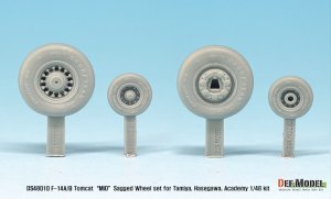 画像6: DEF.MODEL[DS48010]1/48 F-14A/Bトムキャット 中期型自重変形タイヤセット(タミヤ/ハセガワ用) (6)