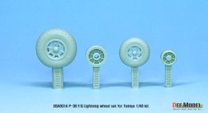 画像2: DEF.MODEL[DS48014]1/48 WWII 米 米陸軍戦闘機 P-38E/Fライトニング用ホイールセット(タミヤ用) (2)