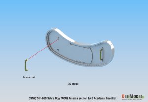 画像2: DEF.MODEL[DS48015]1/48 現用 航空自衛隊F-86Dセイバードッグ TACAN/インテイクカバーセット(アカデミー/レベル用) (2)