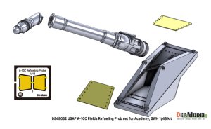 画像3: DEF.MODEL[DS48032]1/48 現用 アメリカ A-10CサンダーボルトII攻撃機 空中給油プローブセット(アカデミー/グレートウォールホビー用) (3)