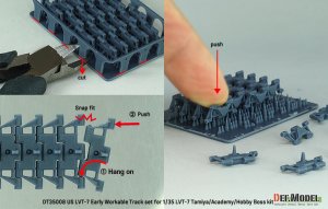 画像6: DEF.MODEL[DT35008]1/35 現用 アメリカ LVT-7水陸両用車 可動履帯セット 初期タイプ(タミヤ/アカデミー/ホビーボス用) (6)