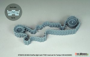 画像11: DEF.MODEL[DT35013]1/35 WWII アメリカ M24チャーフィー軽戦車 T72E1型連結可動履帯(タミヤ用) (11)