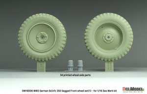 画像2: DEF.MODEL[DW16006]1/16 WWII ドイツ Sd.Kfz.250装甲ハーフトラック 自重変形タイヤセット＃1(ダスヴェルク用) (2)