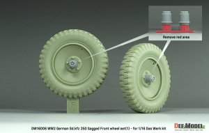 画像3: DEF.MODEL[DW16006]1/16 WWII ドイツ Sd.Kfz.250装甲ハーフトラック 自重変形タイヤセット＃1(ダスヴェルク用) (3)