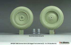 画像2: DEF.MODEL[DW16007]1/16 WWII ドイツ Sd.Kfz.250装甲ハーフトラック 自重変形タイヤセット＃2(ダスヴェルク用) (2)