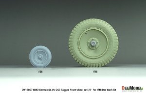 画像6: DEF.MODEL[DW16007]1/16 WWII ドイツ Sd.Kfz.250装甲ハーフトラック 自重変形タイヤセット＃2(ダスヴェルク用) (6)