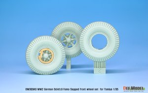画像7: DEF.MODEL[DW30040]1/35 WWII 独 ドイツ陸軍 Sd.kfz.9ファモ用自重変形前輪セット スペアタイヤ付(タミヤ用) (7)