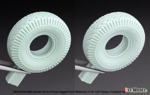 画像3: DEF.MODEL[DW30040A]1/35 WWII ドイツ Sd.Kfz.9 18トンハーフトラックFAMO 自重変形タイヤセット(1) コンチネンタル製タイヤ(タミヤ/トランペッター用) (3)