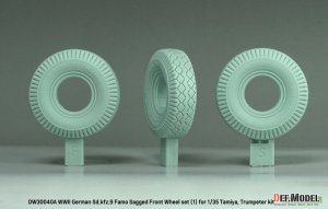 画像4: DEF.MODEL[DW30040A]1/35 WWII ドイツ Sd.Kfz.9 18トンハーフトラックFAMO 自重変形タイヤセット(1) コンチネンタル製タイヤ(タミヤ/トランペッター用) (4)