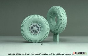画像5: DEF.MODEL[DW30040A]1/35 WWII ドイツ Sd.Kfz.9 18トンハーフトラックFAMO 自重変形タイヤセット(1) コンチネンタル製タイヤ(タミヤ/トランペッター用) (5)