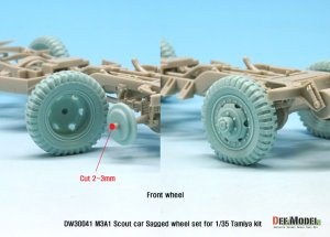 画像7: DEF.MODEL[DW30041]1/35 WWII 米 M3A1スカウトカー 自重変形タイヤセット(タミヤ用) (7)