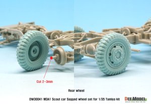 画像8: DEF.MODEL[DW30041]1/35 WWII 米 M3A1スカウトカー 自重変形タイヤセット(タミヤ用) (8)