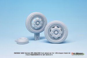 画像4: DEF.MODEL[DW30042]1/35 WWII 独 ドイツ軍用トラック オペルマウルティア用自重変形タイヤセット(ドラゴン/イタレリ用) (4)