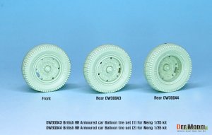 画像4: DEF.MODEL[DW30043]1/35 WWI 英 イギリスRR装甲車用初期型バルーンタイヤセット(モンモデル用） (4)