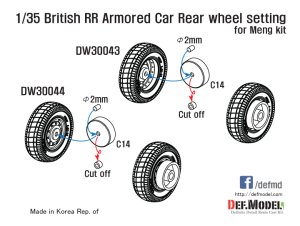 画像10: DEF.MODEL[DW30043]1/35 WWI 英 イギリスRR装甲車用初期型バルーンタイヤセット(モンモデル用） (10)