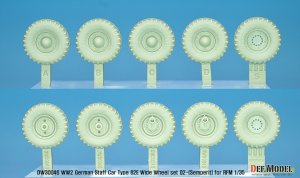 画像2: DEF.MODEL[DW30046]1/35 WWII 独 ドイツ陸軍 スタッフカータイプ82E用ホイールセット02ワイド型DEKA(RFM用) (2)