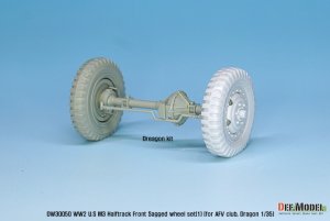 画像6: DEF.MODEL[DW30050]1/35 WWII 米 アメリカ陸軍 M2/M3/M16ハーフトラック用自重変形フロントタイヤセット(1)ラグパターン (AFVクラブ/ドラゴン用) (6)