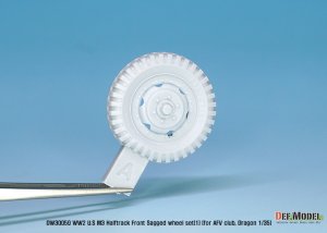 画像7: DEF.MODEL[DW30050]1/35 WWII 米 アメリカ陸軍 M2/M3/M16ハーフトラック用自重変形フロントタイヤセット(1)ラグパターン (AFVクラブ/ドラゴン用) (7)