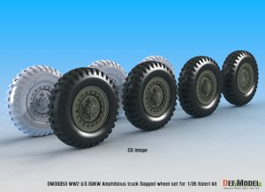画像2: DEF.MODEL[DW30053]1/35 WWII 米陸軍 DUKW(水陸両用トラック)用自重変形タイヤセット(イタレリ用) (2)