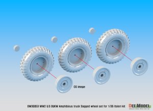 画像4: DEF.MODEL[DW30053]1/35 WWII 米陸軍 DUKW(水陸両用トラック)用自重変形タイヤセット(イタレリ用) (4)
