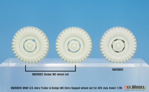 画像13: DEF.MODEL[DW30055]1/35 WWII米陸軍カーゴトレーラー&ダッジWC用自重変形タイヤセットホイール付(AFVクラブ/イタレリ) (13)