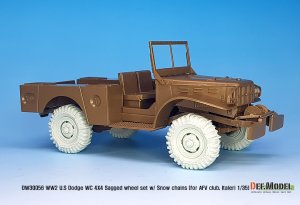 画像10: DEF.MODEL[DW30056]1/35 WWII米陸軍ダッジWC4X4スノーチェーン付自重変形タイヤセット スペアタイヤ付(AFVクラブ/イタレリ用) (10)