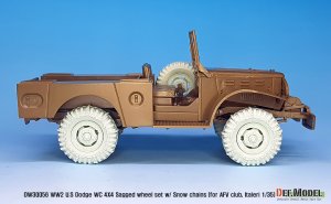 画像11: DEF.MODEL[DW30056]1/35 WWII米陸軍ダッジWC4X4スノーチェーン付自重変形タイヤセット スペアタイヤ付(AFVクラブ/イタレリ用) (11)